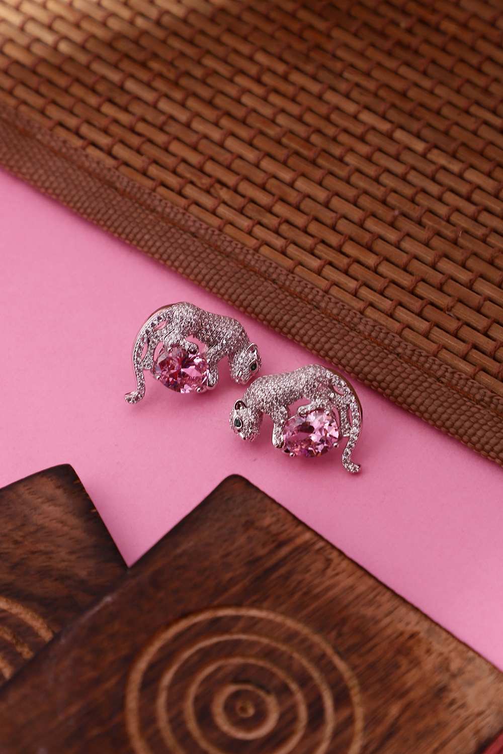 Elegant Panther Claw Crystal Earrings