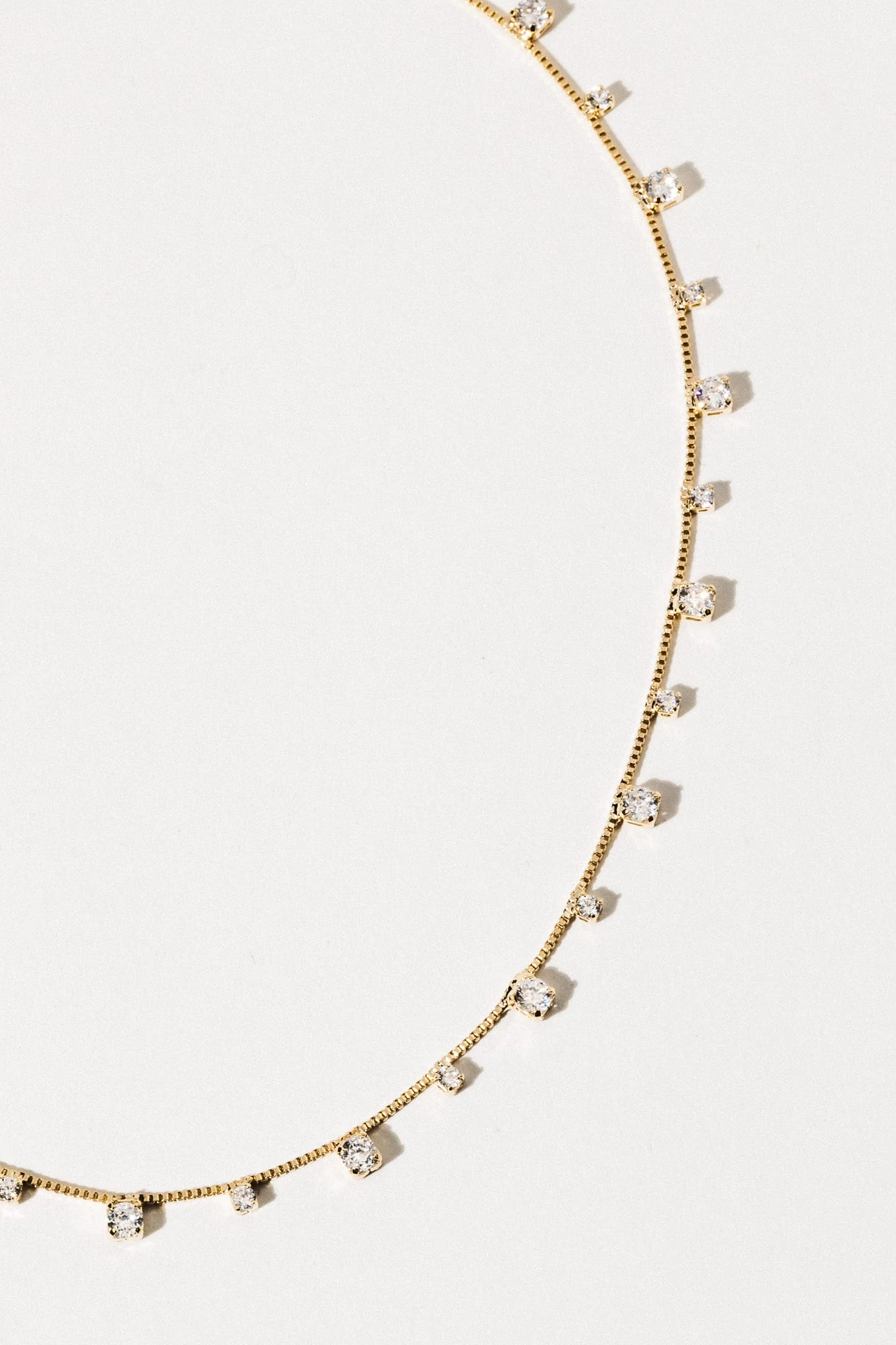 Elegant Crystal-Drop Choker Necklace