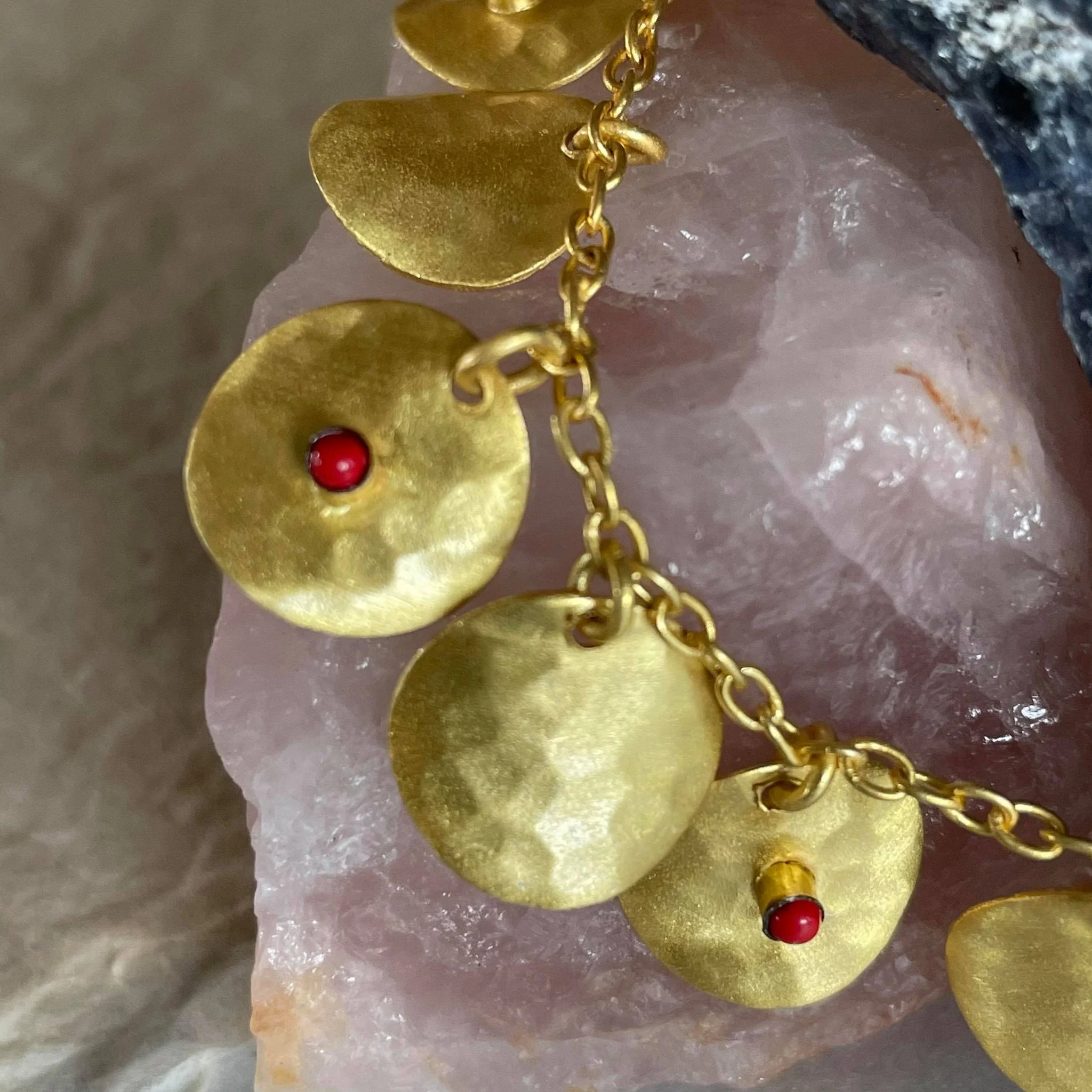 Charming Brass Disc Bracelet