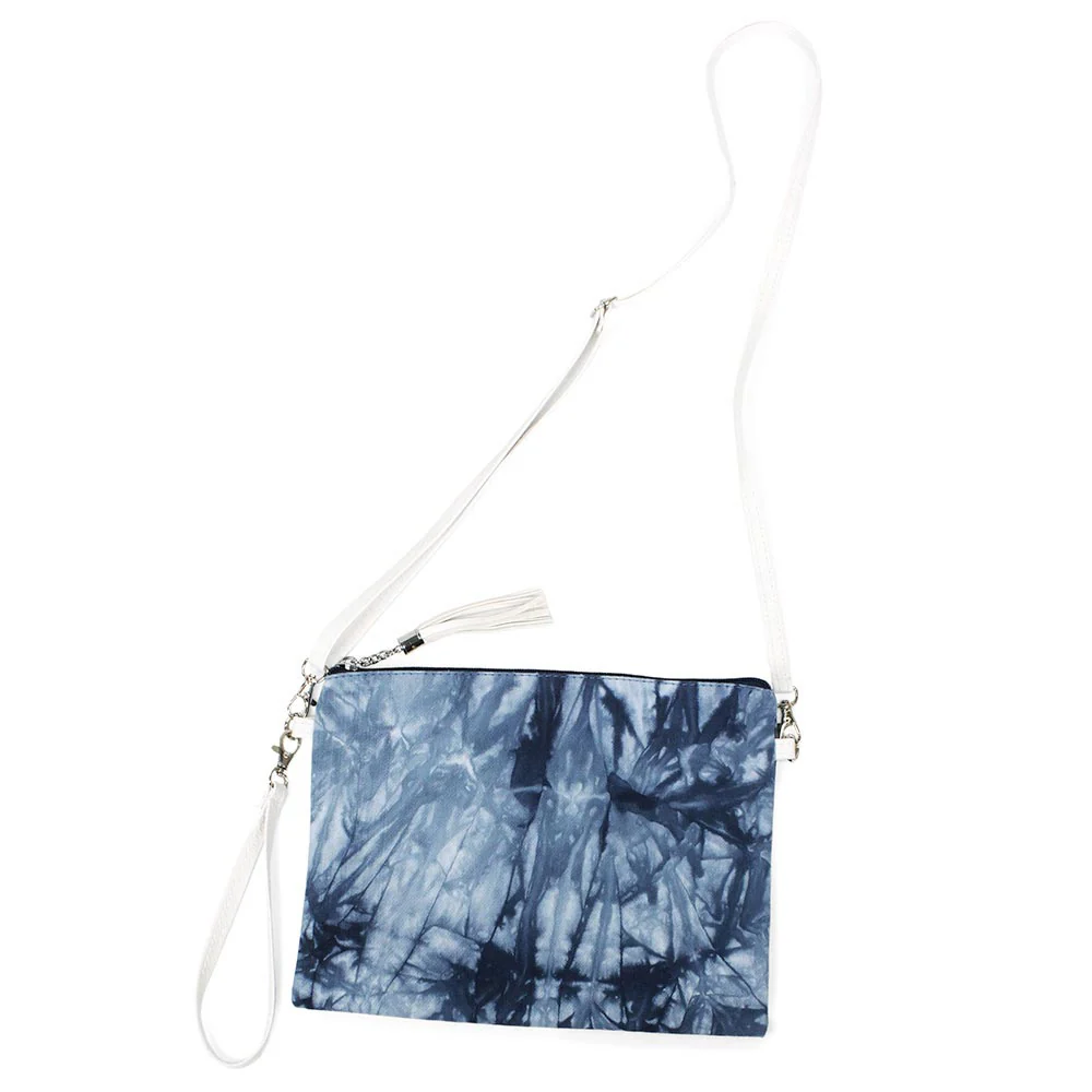 Elegant Black Marble Texture Clutch Bag
