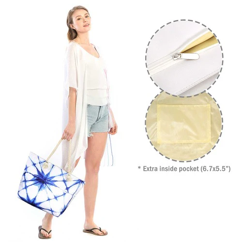 Stylish Blue Tie-Dye Tote Bag