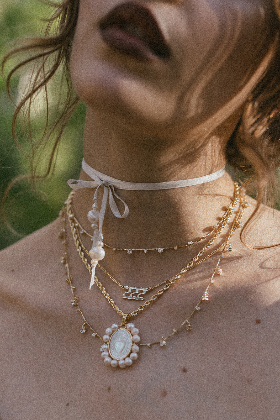 Elegant Crystal-Drop Choker Necklace