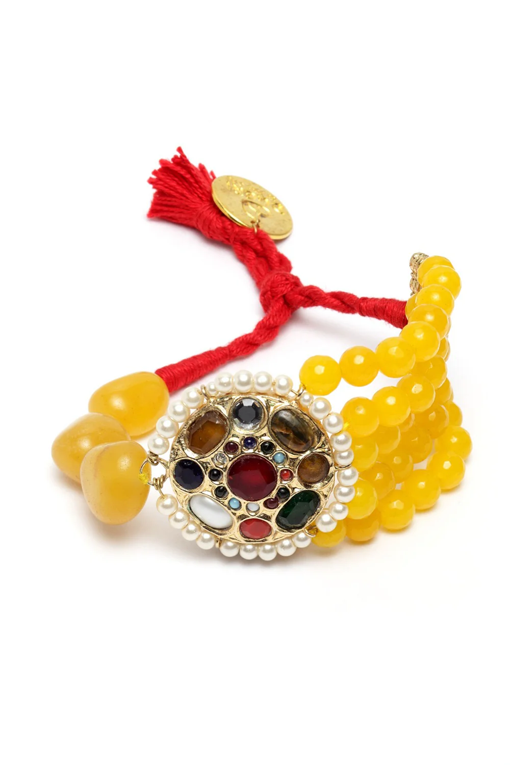 Elegant Multi-Beaded Statement Bracelet