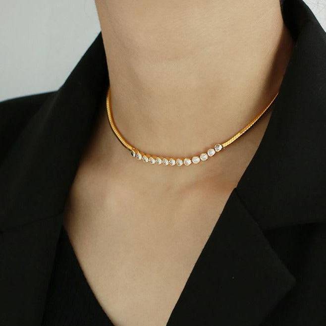 Elegant Beaded Choker Necklace